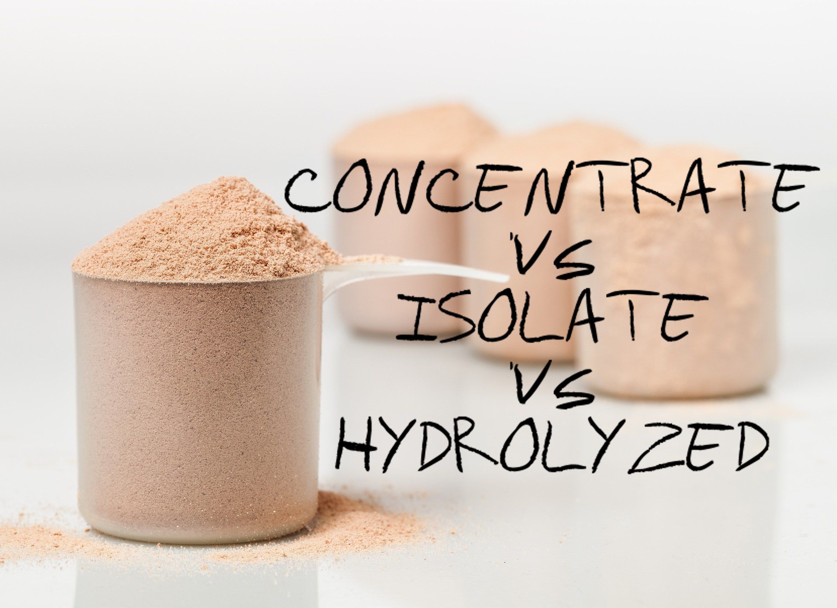 Whey Protein Concentrate vs. Isolate vs. Hydrolysate